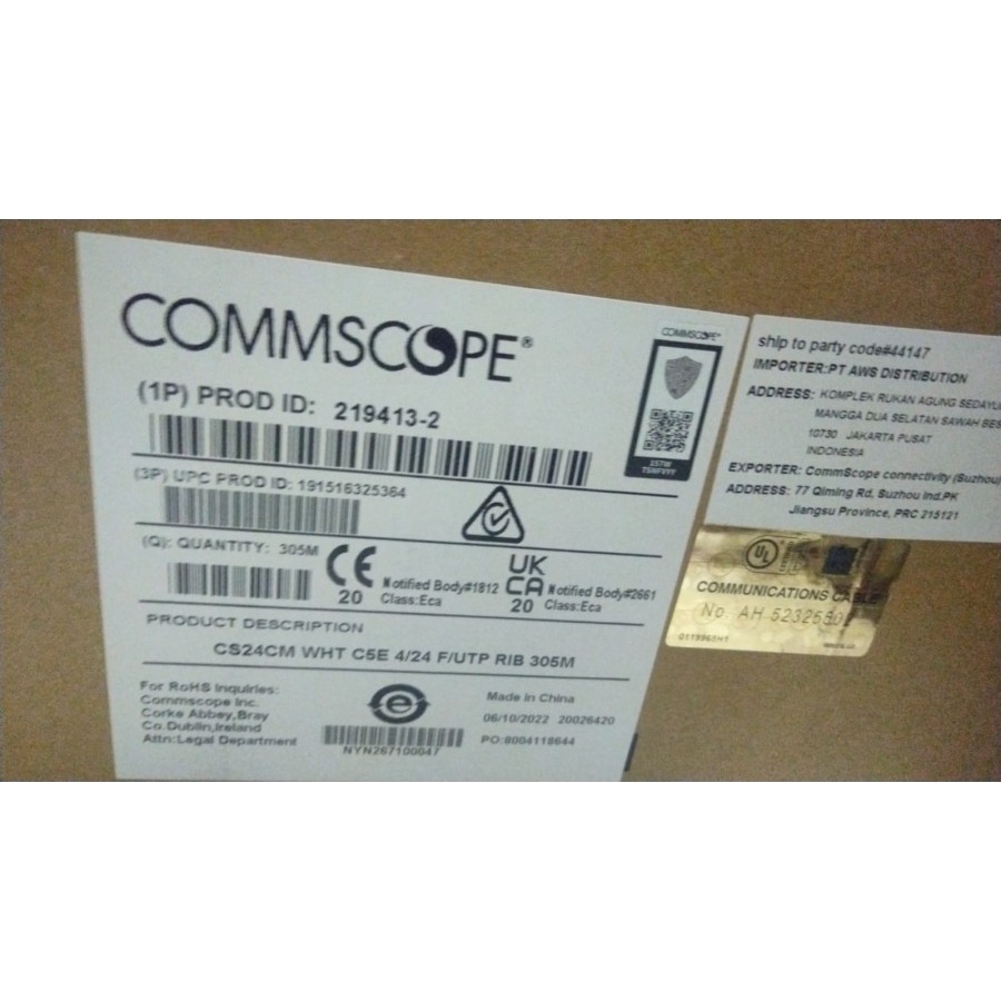 Kabel LAN STP/FTP COMSCOPE 0219413-2 OUTDOOR CAT 5E 305M