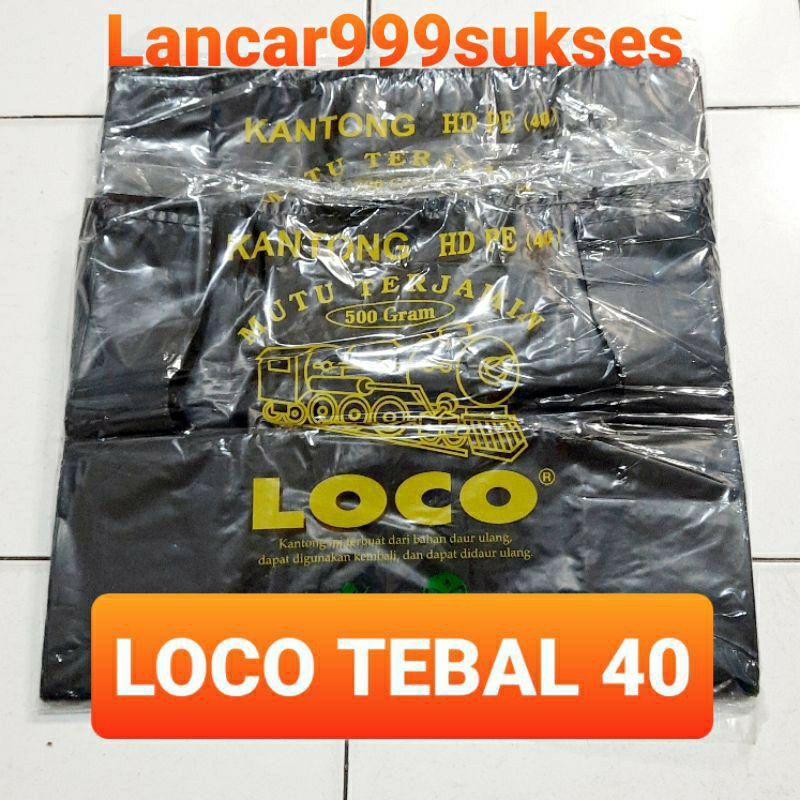 Plastik loco tebal 40 hd pe kantong plastik loco 40 kantong kresek loco 40