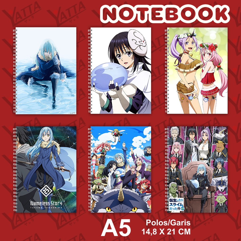 

Notebook Anime ukuran A5 14,6 cm x 21 cm Tensei shitara Slime Datta Ken