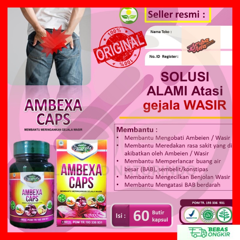 Obat Ambeien Wasir Ampuh Herbal Ambexa Caps Daun Ungu Atasi Ambeyen