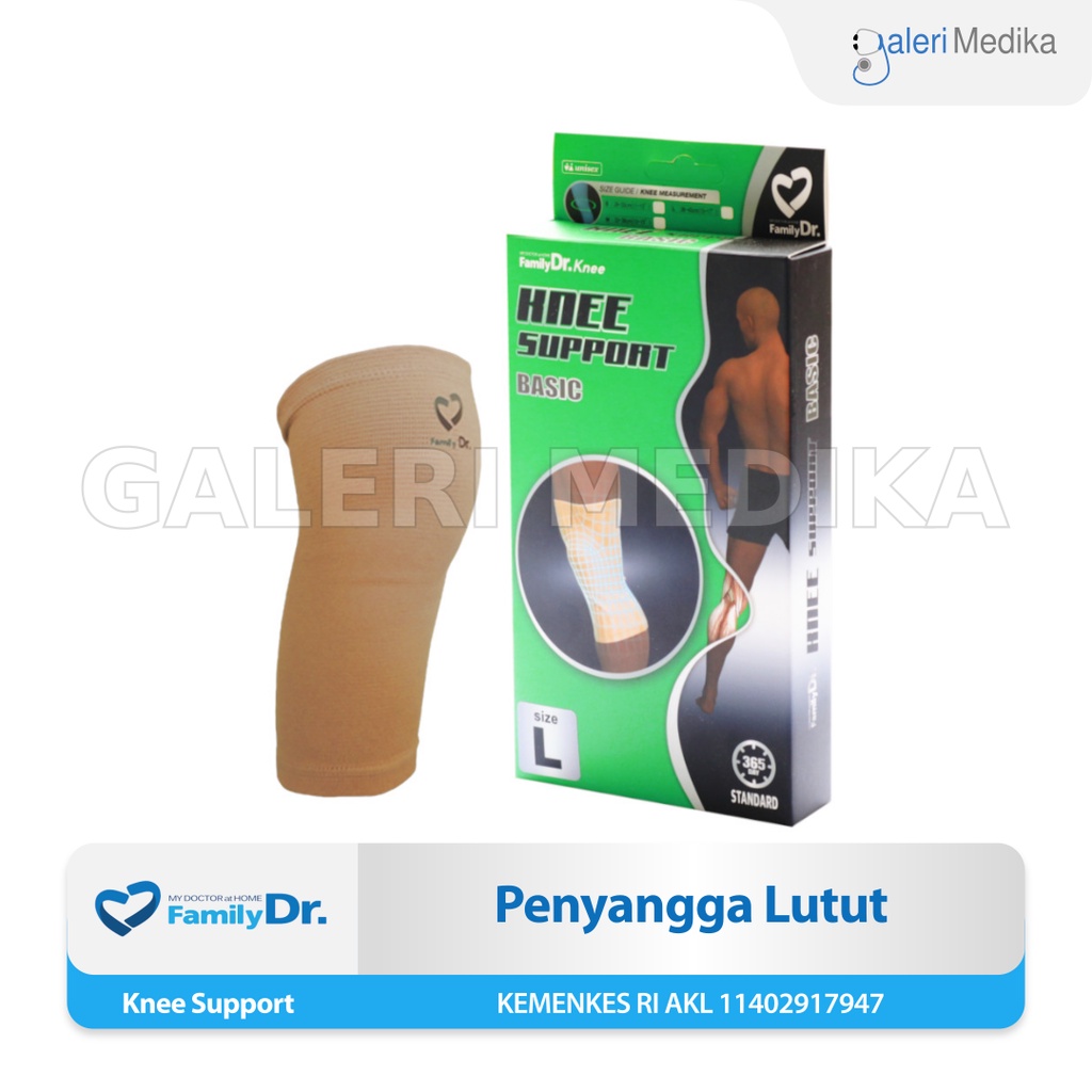 FamilyDr Knee Support - Alat Bantu Penyangga Lutut / Deker Lutut Knee Support