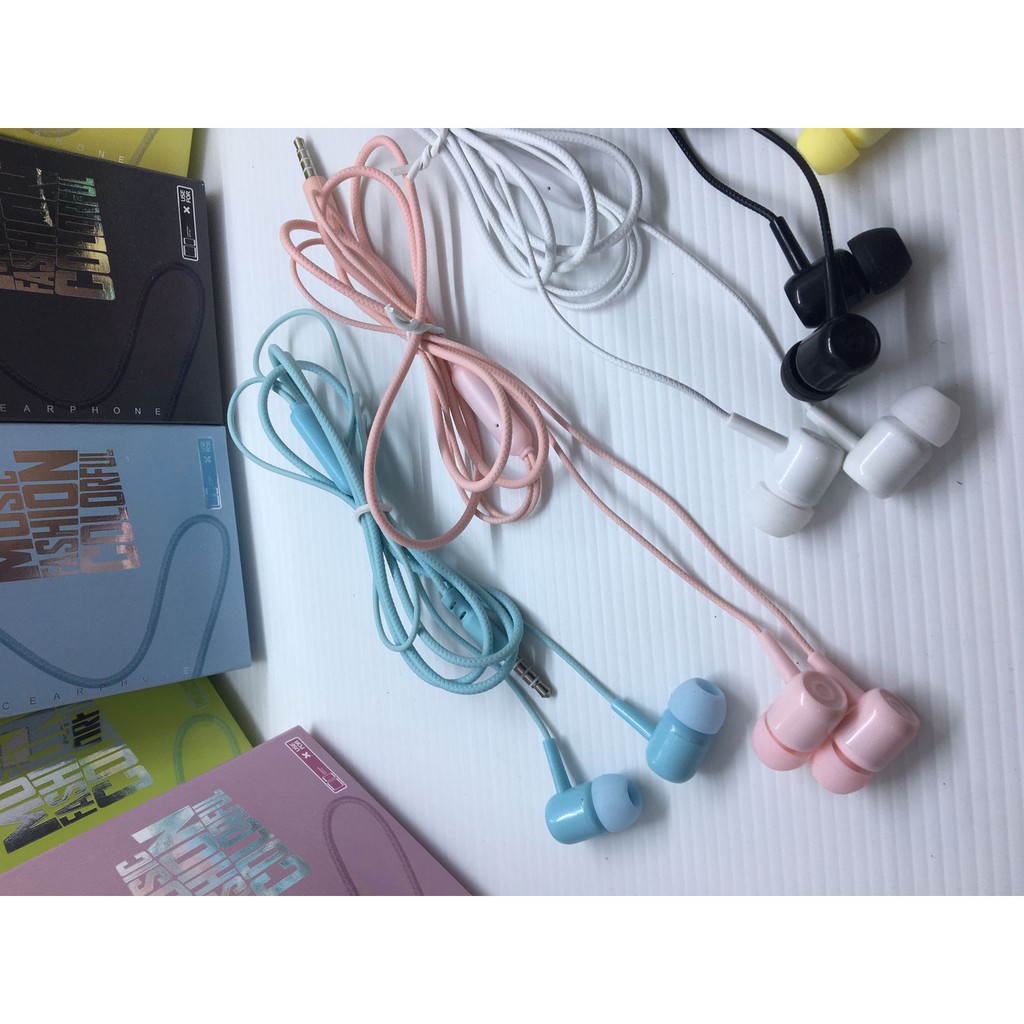 Handsfree Macaron A-04 / Earphone Macaroon Matte Colow Hifi Extra Bass