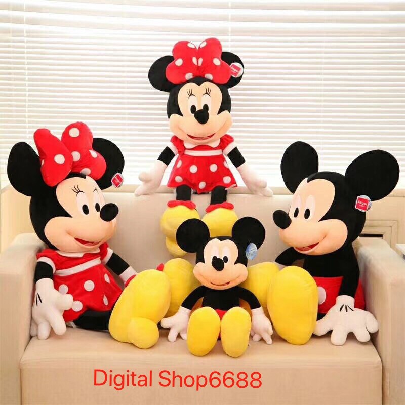 BONEKA MICKEY MOUSE &amp; MINNIE MOUSE UKURAN TINGGI 70 CM (100% IMPORT)