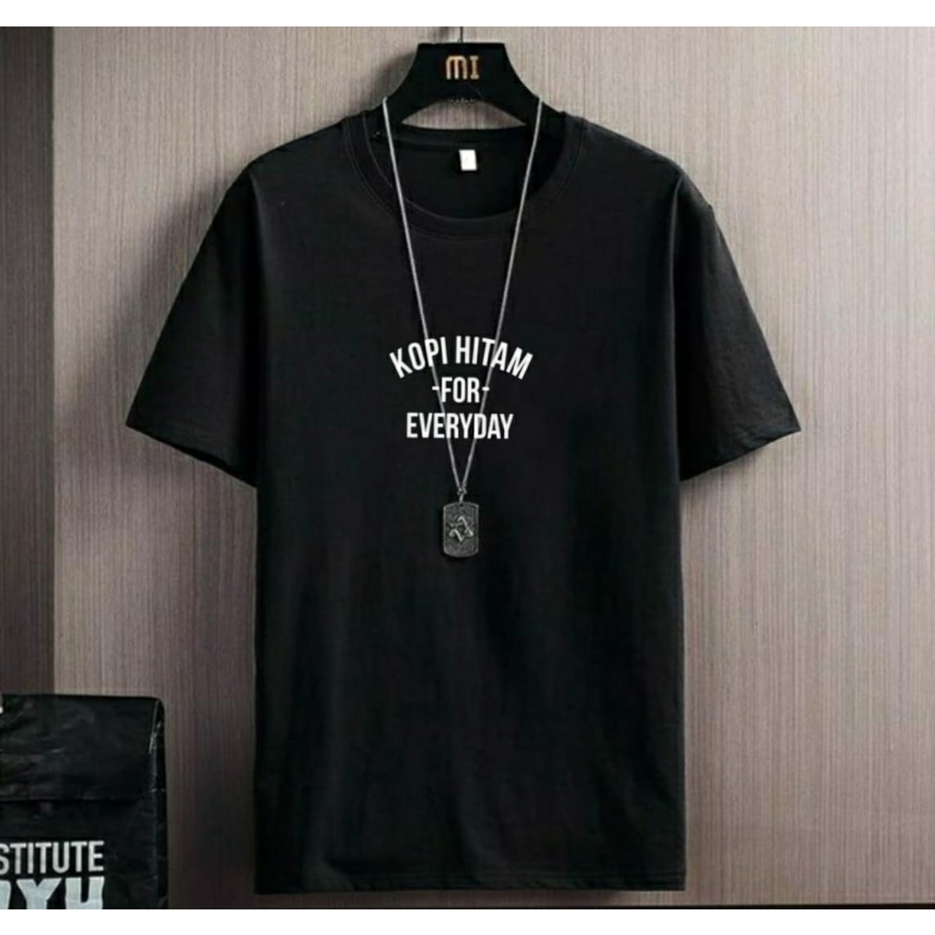 KACIO.CO FASHION KOPI HITAM KAOS DISTRO PRIA LENGAN PENDEK COTTON  COMBAT 30 S ATASAN PRIA DAN WANII