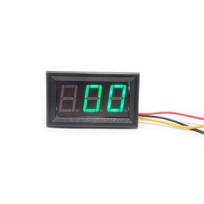 Digital 3 wire DC Voltmeter 0-100v 0.56&quot; Frame Volt Meter Hijau