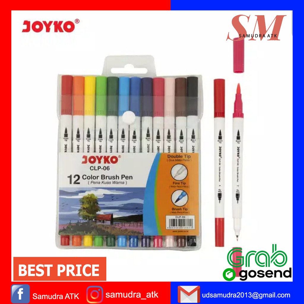 

BRUSH PEN JOYKO CLP-06 Distributor ATK Lengkap - samudra.atk