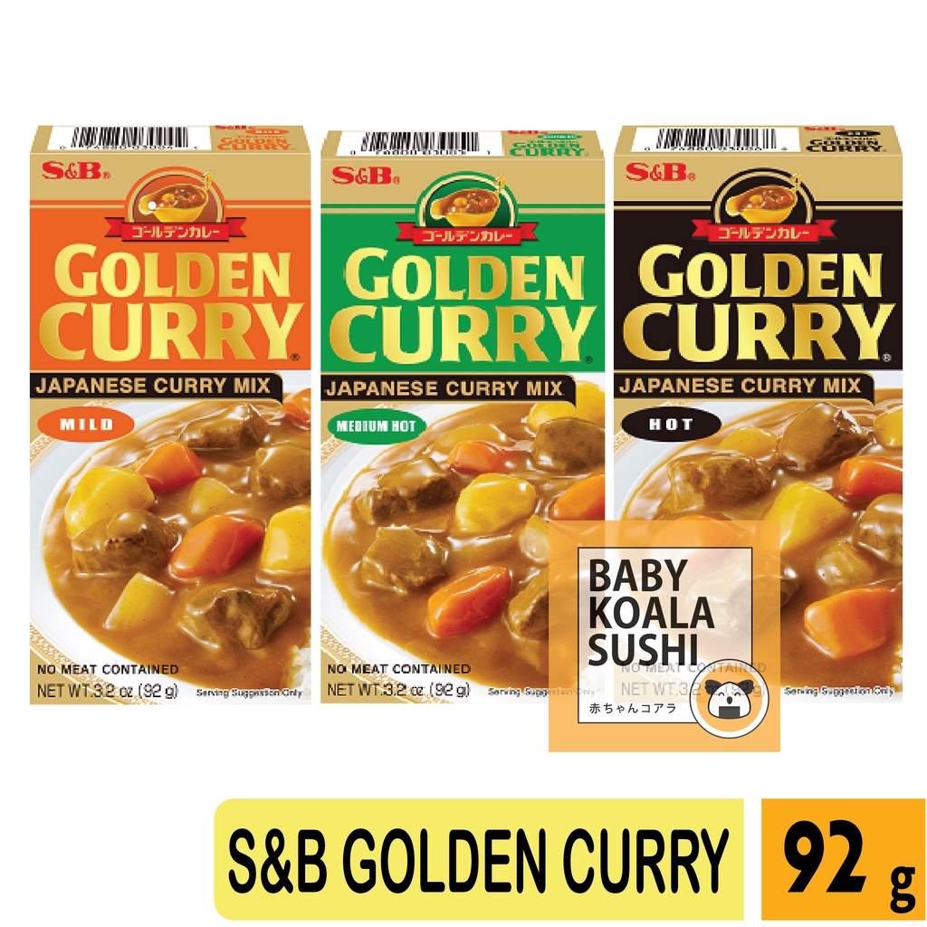 S&amp;B GOLDEN CURRY Mix Hot Medium Mild 92 g | Japan Cury Pedas Kare Jepang | Kari