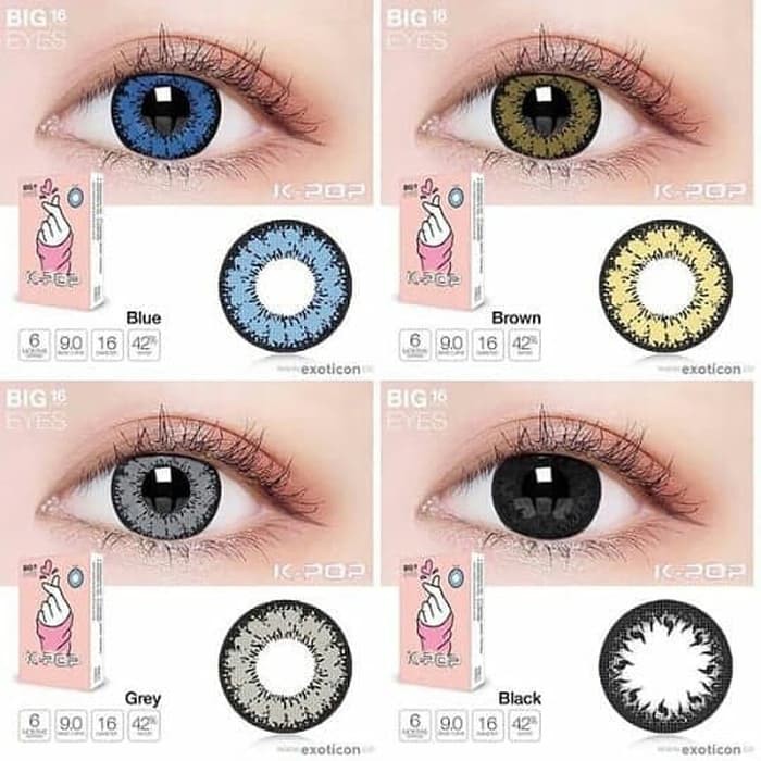 SOFTLENS X2 KPOP BY EXOTICON NORMAL BIG EYES 16MM GRATIS TEMPAT SOFLEN