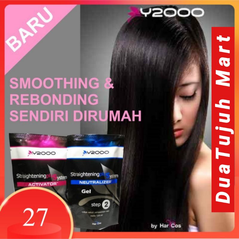 Y2000 Paket Pelurus Rambut / Hair Straightening Plus System - (step 1 - 125ml dan step 2 - 125ml) (✔️BPOM)