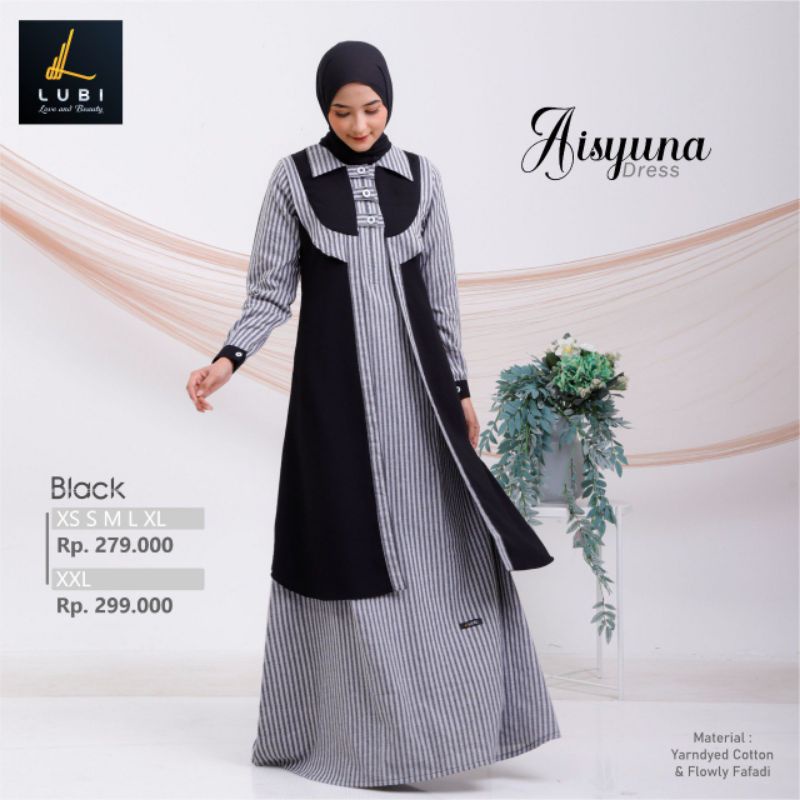 GAMIS AISYUNA NONSET HIJAB || LUBI