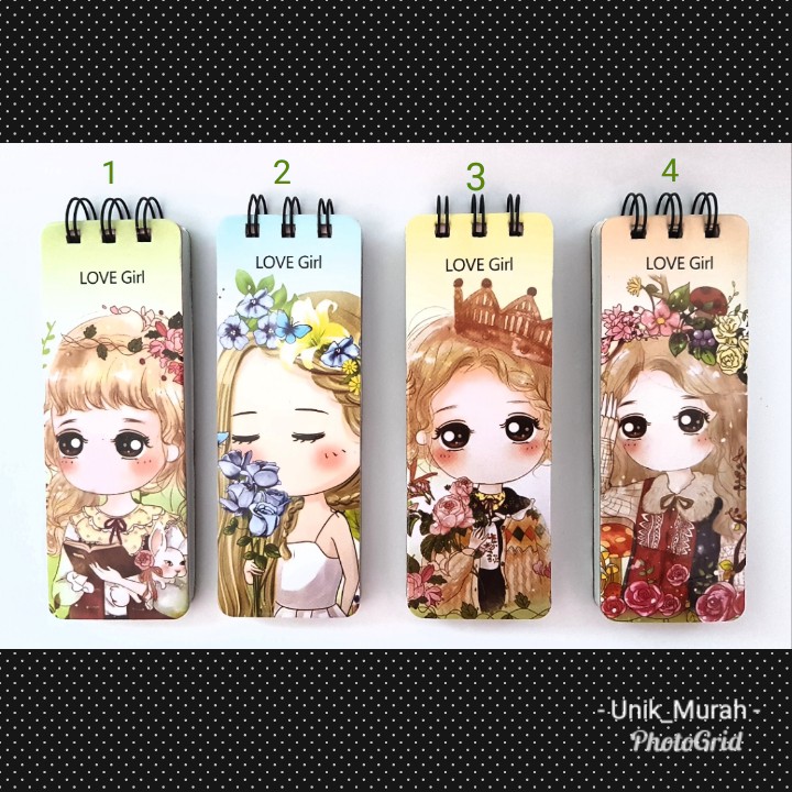 

Notes Lovely Girl - Notes 16cm x 5cm