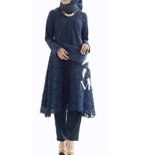 ☑ [ADA JUMBO] SET MARIANNE//SETELAN BRUKAT//FASHION WANITA//CELANA KULOT//TUNIK WANITA ☊