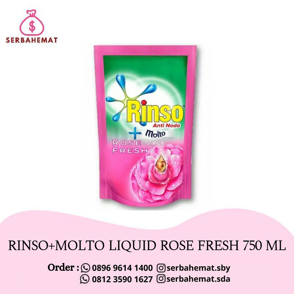 

Rinso Molto Rose Fresh 750 Ml