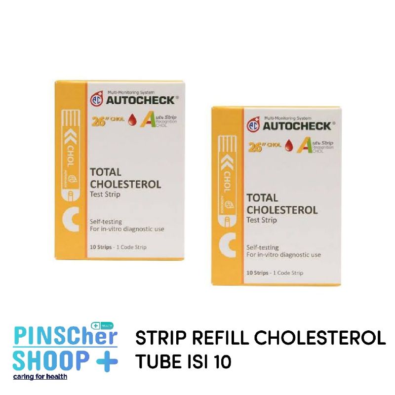 Strip Autocheck Cholesterol/ Kolesterol Refill Isi 10