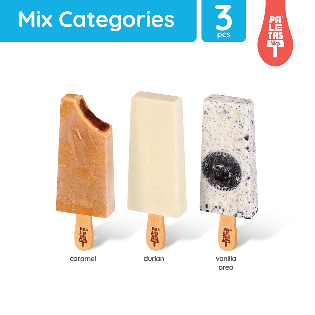 

Es Krim Paletas Wey Durian, Caramel, Vanilla Oreo