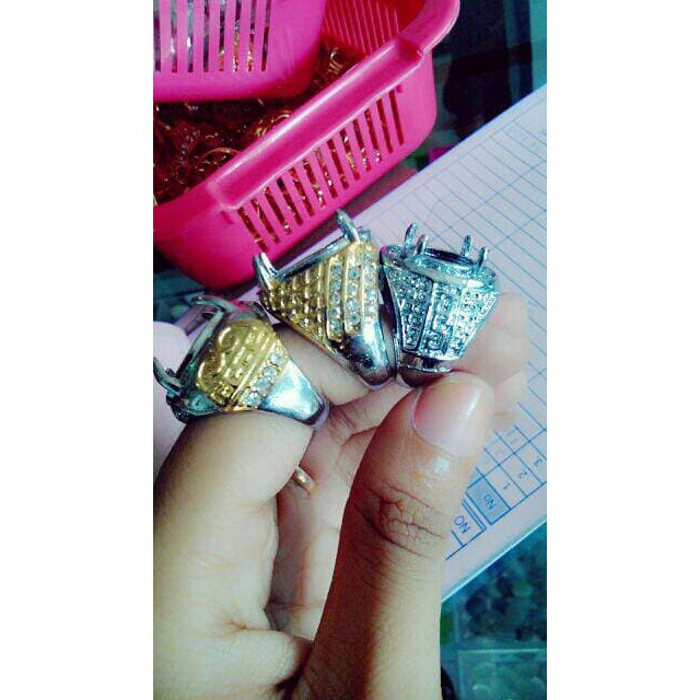 Emban Cincin Rodhium Cowok/pria zircon