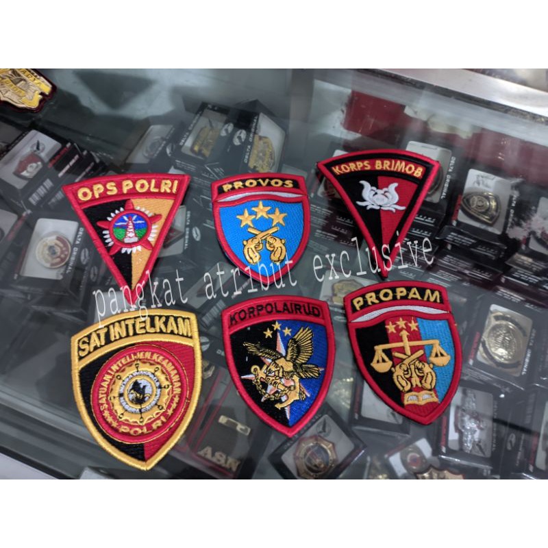 ATRIBUT PDL POLRI - BET LENGAN  - OPS POLRI - PROVOS - PROPAM - KORPS BRIMOB - SATINTELKAM - KORPOLA
