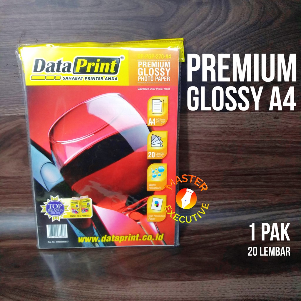 

[Pak - 20 Lembar] Data Print Premium Glossy Photo Paper 270 gsm A4 / DP-PGP-270-A4