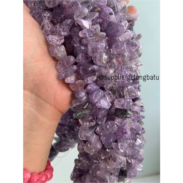 KERIKIL BESAR Batu amethyst KECUBUNG MUDA 2cm ungu amethys kalimantan