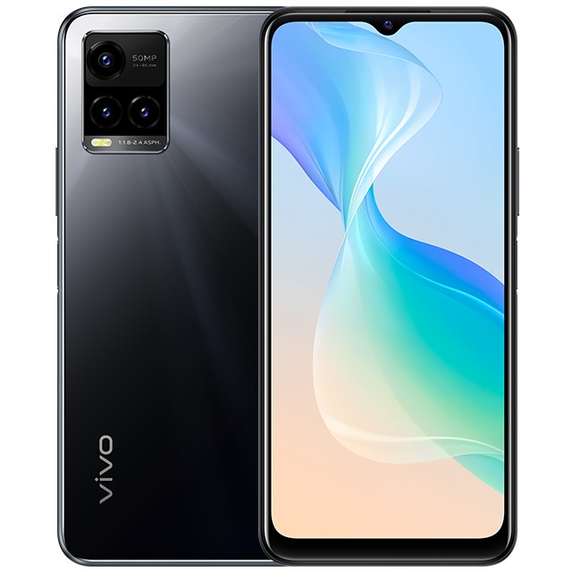 Vivo Y33S 2021 8GB 128GB 8GB + 4GB Extended Helio G80 Gaming  Eksternal hingga 1TB 6,58 inci 50MP Garansi Resmi Original Termurah Handphone baru 2021-Y33S Mirror Black