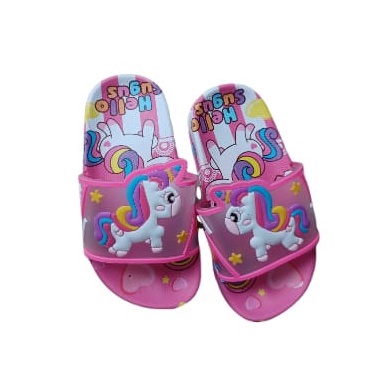 Sandal Slop Karakter G42 Sandal Anak Perempuan Import Size 24-35 Usia 2-8 Tahun
