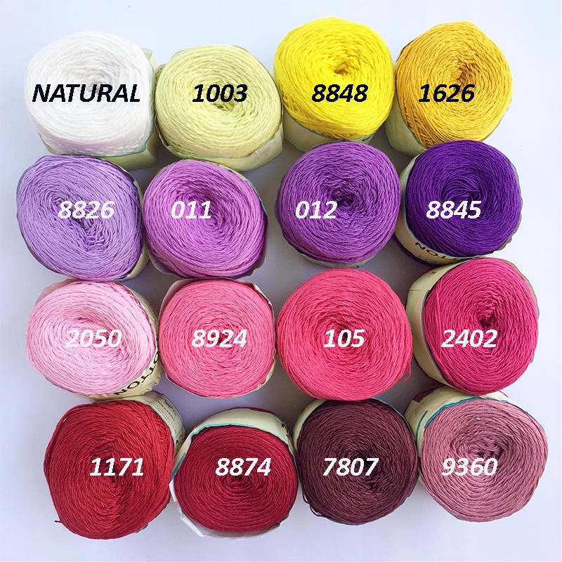 [KATALOG 01] Benang Rajut Soft Cotton Small Ply Doily Yarn Jala PE