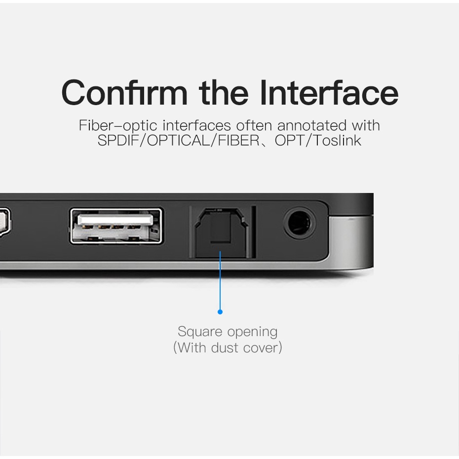 Kabel Toslink Digital Audio Optical / Fiber Optik  Vention BAE 1m / 1.5m / 2m / 3m / 5m