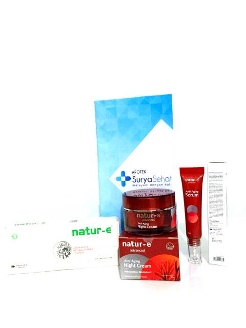 Natur-E Advanced Anti Aging Face Series 3 in 1 (serum, Day/Night, Kapsul)