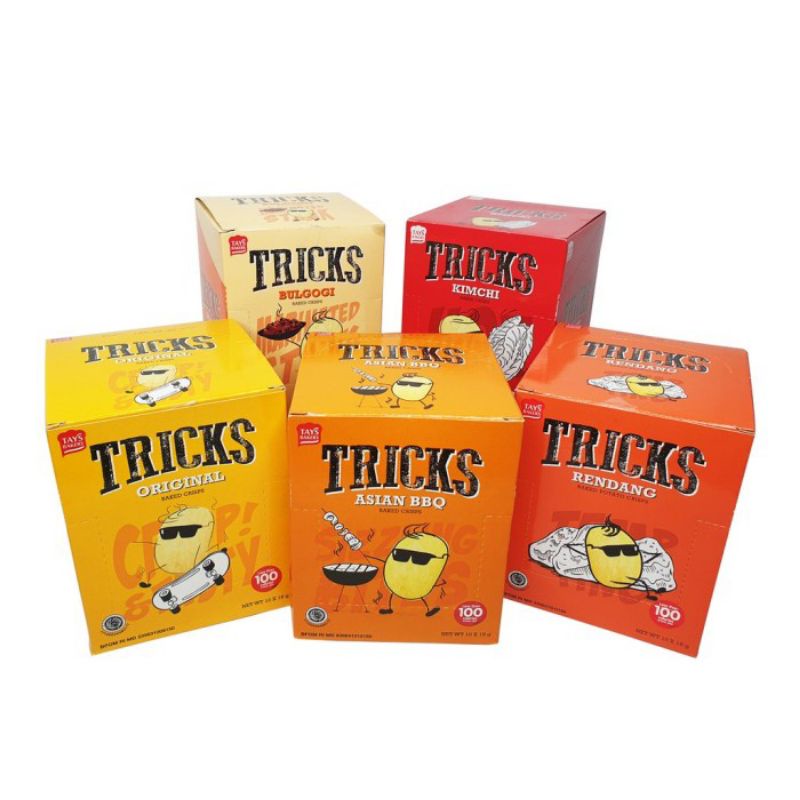 

Tricks Biscuit isi 10 sachet @ 20 gram. per sachet isi 5 keping