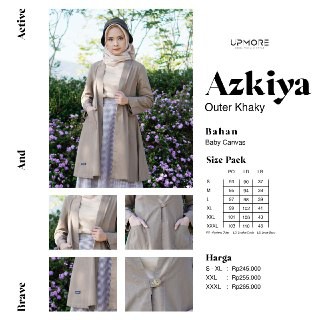 Gamis Katun Original DAMOZA AZKIYA OUTER KHAKY || Damoza Mutif Upmore