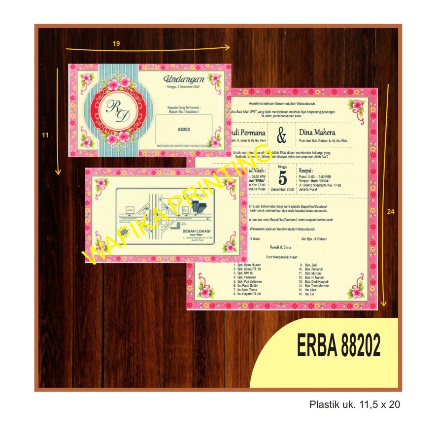 UNDANGAN NIKAH BLANGKO ERBA 88202