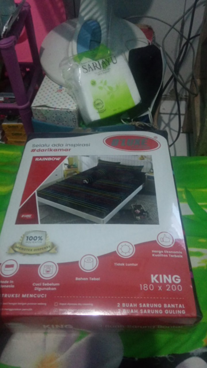 Kintakun Isthana - Sprei Kintakun Dluxe 180x200 - Elmira/logan/mustache/rainbow/universe/alexa