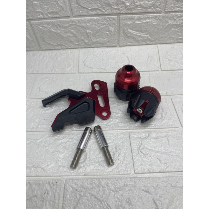 Tutup Kaliper Cakram Depan Nmax Aerox CNC + Jalu As Roda Depan