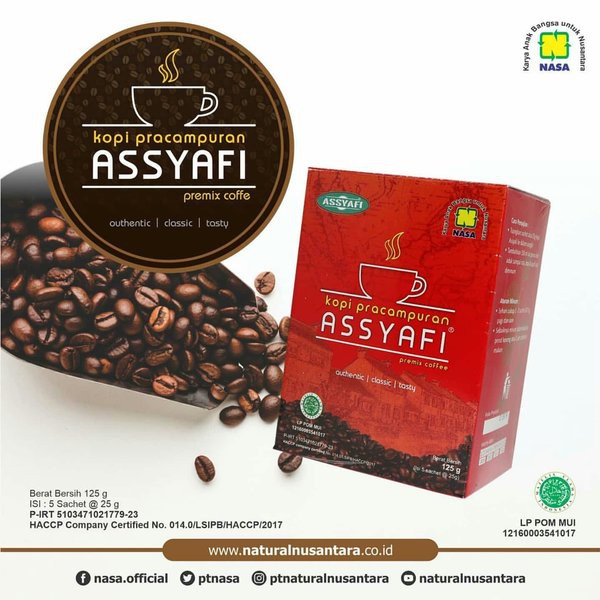 

Kopi Assyafi Nasa Kopi Herbal Asafi Kesehatan Anti Kembung Gula Aren