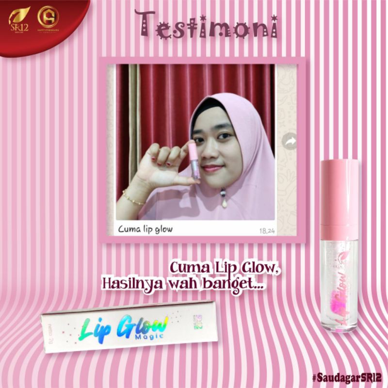 Lip Serum Pencerah Bibir Hitam Lip Glow Magic SR12 / Lip Gloss Pemerah Bibir Permanen / Mengobati Bibir Kering