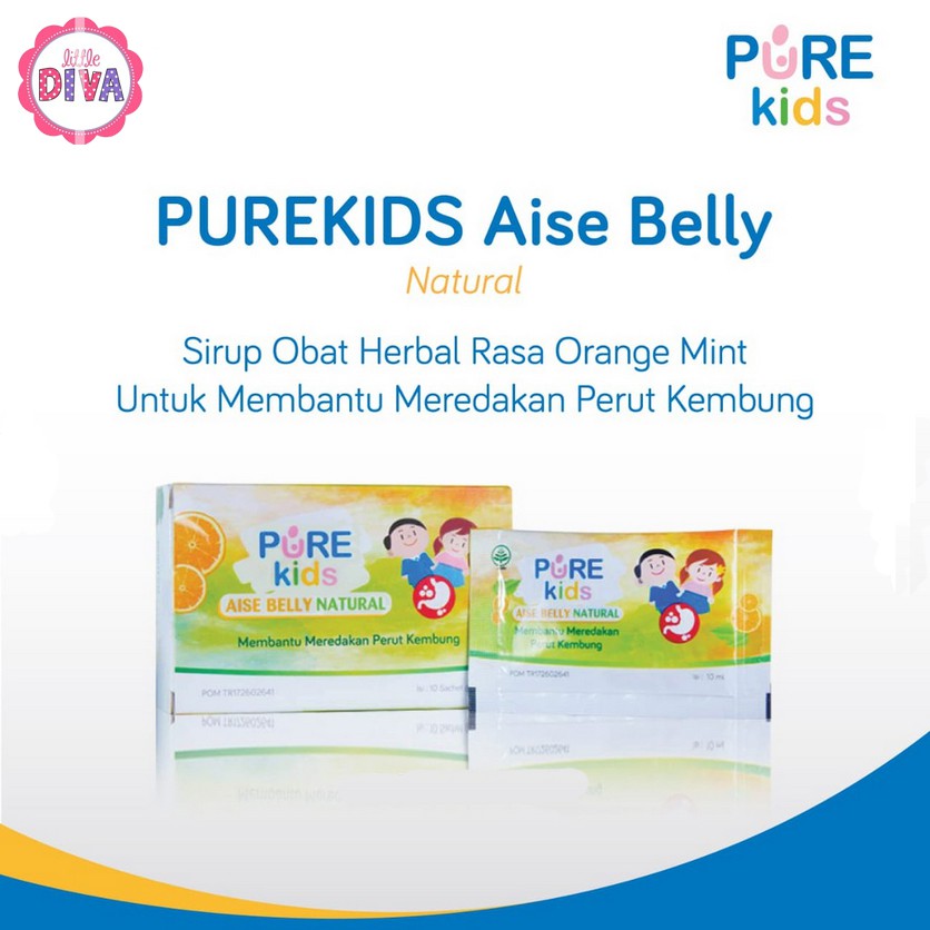 Sirup Pereda Perut Kembung  10 ml ECER 10 Sachet PURE KIDS - Sirup Pereda Perut Kembung ecer 10 ml ens