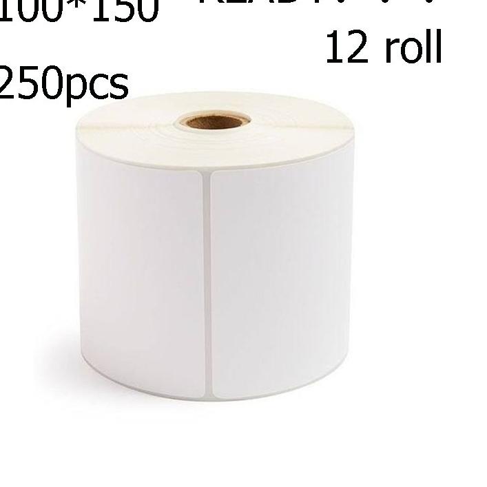 

Terlaris （）Bundle 100 x 150 Thermal Label Direct 250 pcs / Roll ukuran A6 core 1 inch , 12 Roll !