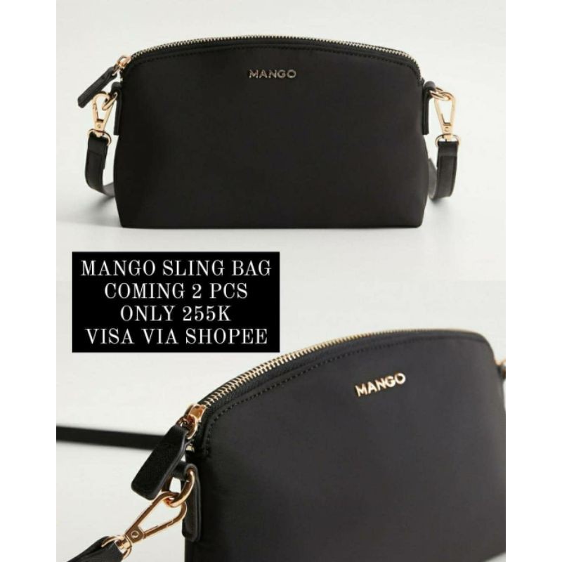TAS HITAM MANGO SLING BAG ORIGINAL JASTIP