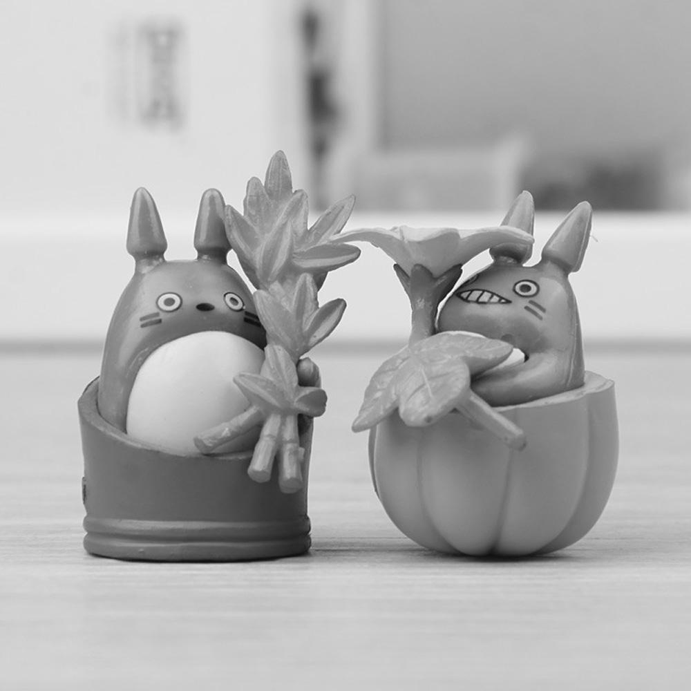 Agustina Lanskap Mikro 8PCS Model Totoro Lucu Miniatur Anime Jepang Peri Taman Ornamen