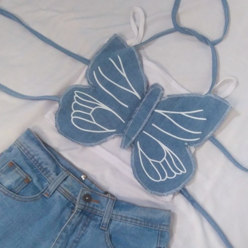 BUTTERFLY TOP JEANS NAYEON TWICE POP