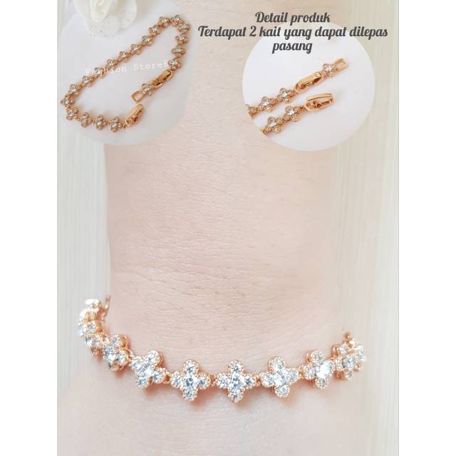 Special edition gelang import emas replica xuping full permata bestseller import