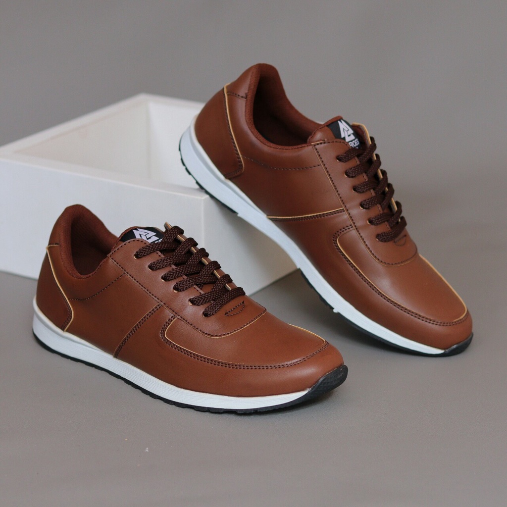 Xshoesbdg.id  x Frey Sepatu Sneakers Pria Formal Casual Semi Kulit Santai Kerja Nongkrong Sepatu Pria