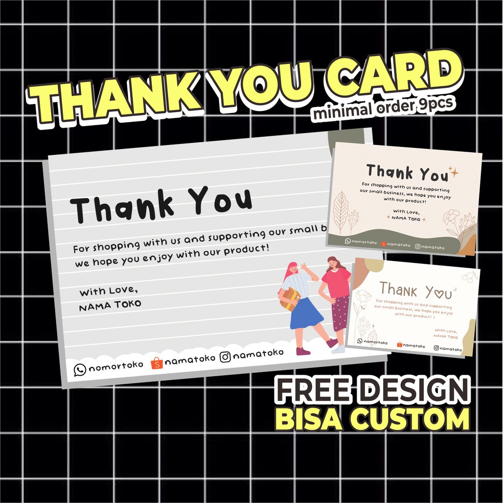 

THANK YOU CARD MURAH / KARTU NAMA / KARTU UCAPAN [CUSTOM]