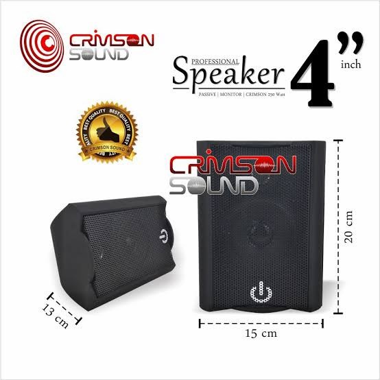 PAKET SOUND SYSTEM SPEAKER CRIMSON 4 INCH 6 SPEAKER CAFE RESTO KLINIK PANGGILAN AMPLI USB BLUETOOTH ( MINI 3 )