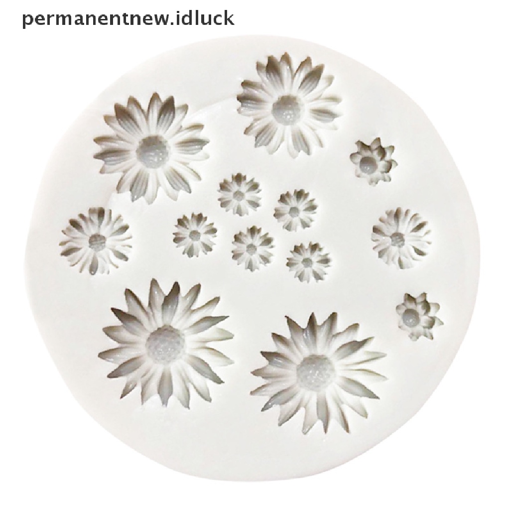 Cetakan Kue Bentuk Bunga Daisy Chrysanthemum Bahan Silikon Untuk Dekorasi
