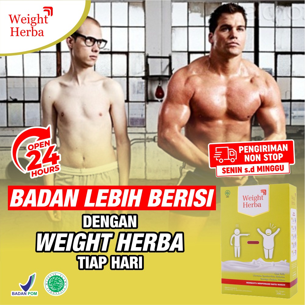 Weight Herba - 100% Original Quality Premium Susu Kambing Berat Badan Dewasa &amp; Penambah Nafsu Makan isi 200gr Tingkatkan Kalori Kualitas Tinggi