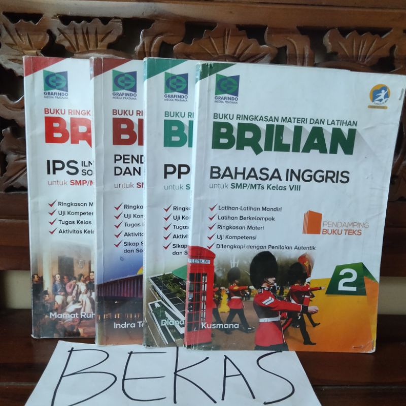 Buku Brilian Kelas 8 - 2 SMP PPKN IPS BAHASA INGGRIS PAI Grafindo