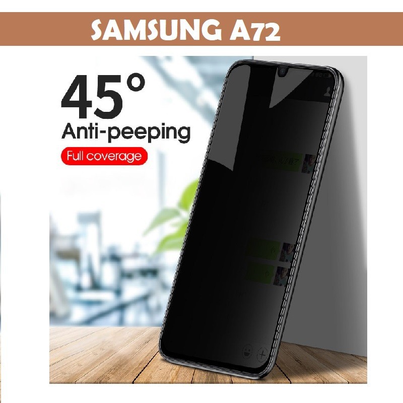 SAMSUNG A24 A32 4G A32 5G A52 4G 5G A72 4G 5G A52S 5G TEMPERED GLASS ANTI SPY PRIVACY, ANTI GORES KACA GELAP SPY TEMPRED PELINDUNG LAYAR FULL COVER