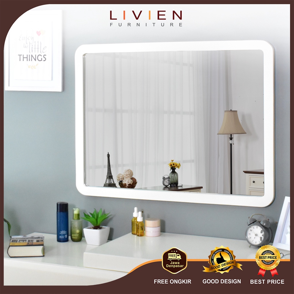Cermin Dinding, LIVIEN, Cermin Minimalis, Cermin Gantung Murah, Anemon Mirror, Livien Furniture