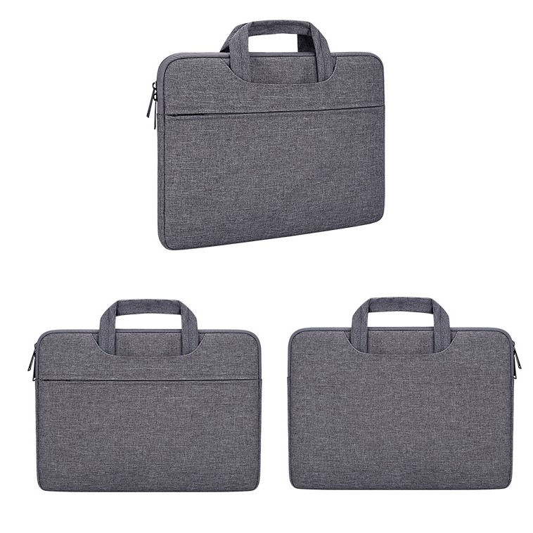 Tas Laptop 13 inch Macbook Softcase Nylon Jinjing Waterproof-Dark grey